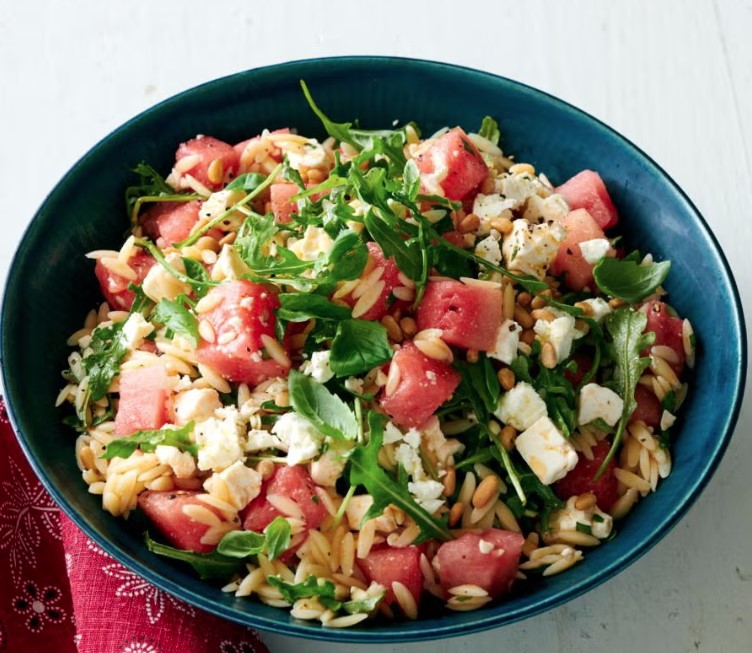 Watermelon Feta Orzo Salad